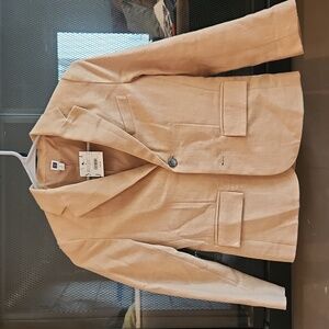 Janie and Jack Herringbone Camel colored Suit Blazer and pant set Boys Size 8